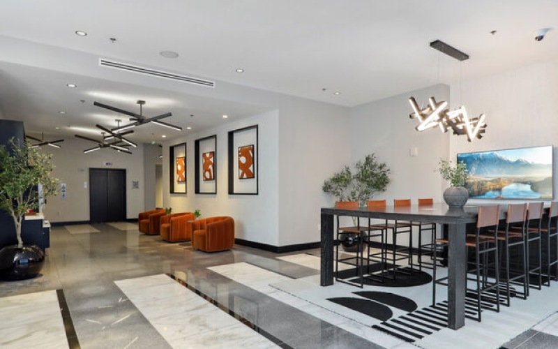 lobby and lounging area